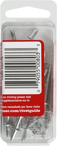 Vista 5 de Arrow RSA1/8IP - Remaches cortos de aluminio para metal, tela, cuero y reparación de automóviles, 1/8 pulgadas, paquete de 25
