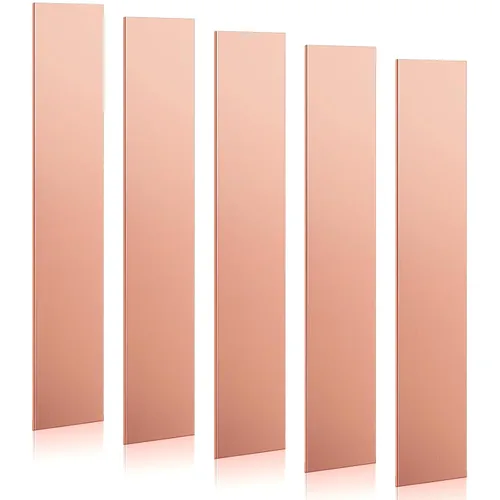 Vista 7 de 10 Pcs 99.99% Pure Copper Anode Strip, 0.04''x1''x6'' Copper Plate Sheet for Electroplating Kit, Jewelry Plating & DIY Project