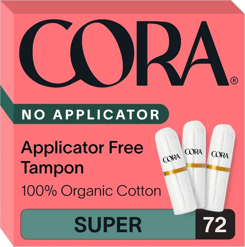 Vista 12 de Cora Tampones 100% algodón orgánico sin aplicador (36 tampones ligeros)