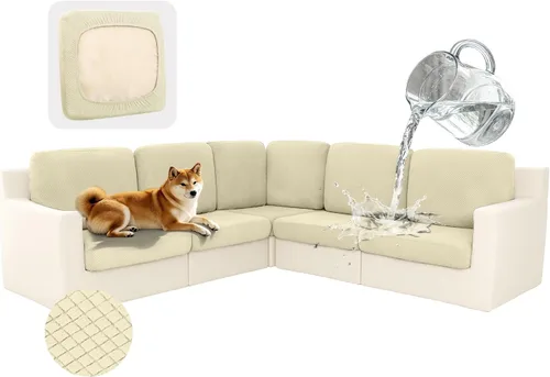 Vista 12 de ALIECOM - Funda de cojín para sofá seccional de esquina 100% impermeable