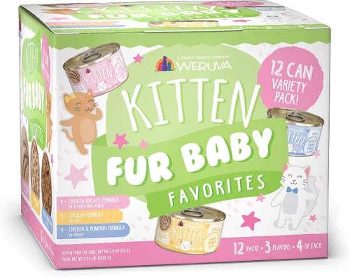 Vista 15 de Weruva Fórmula de gatito, pollo y calabaza en salsa, lata de 3 onzas (paquete de 12)