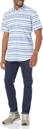 Vista 6 de Tienda Essentials Camisa oxford, ajuste regular, de manga corta, con bolsillo, para hombre