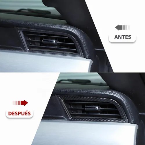 Vista 4 de RT-TCZ Cubierta de fibra de carbono para aire acondicionado, accesorios interiores para Ford Mustang 2015 2016 2017 2018 2019 2020 2021, 2