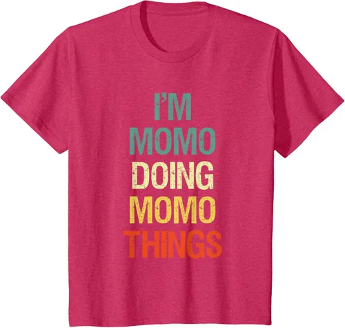 Vista 76 de I'M Momo Doing Momo Things - Camiseta de regalo con nombre personalizado, Negro, S