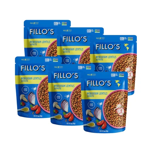 Vista 9 de Fillo's Paquete de Variedad de Frijoles Listos para Comer Frijoles Negros, Lentejas y Frijoles Rosados Sin Gluten, Sin Conservantes, Aptos