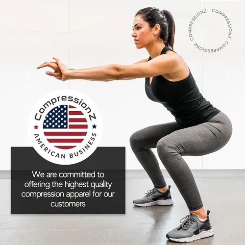 Vista 5 de CompressionZ - Leggings de compresión de cintura alta para mujer, para yoga, correr, gimnasio y entrenamiento diario, pantalones deportivos