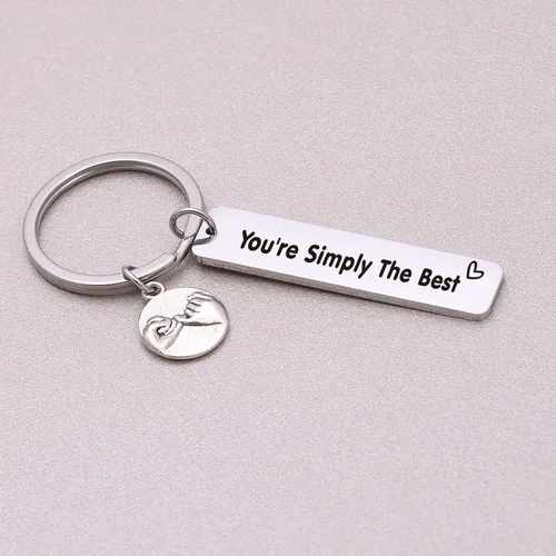 Vista 2 de Regalo para novio, regalo de mejor amiga, joyería para hermanas, llavero para novio, joyería para novia, regalo de boda, joyería para marido, llavero