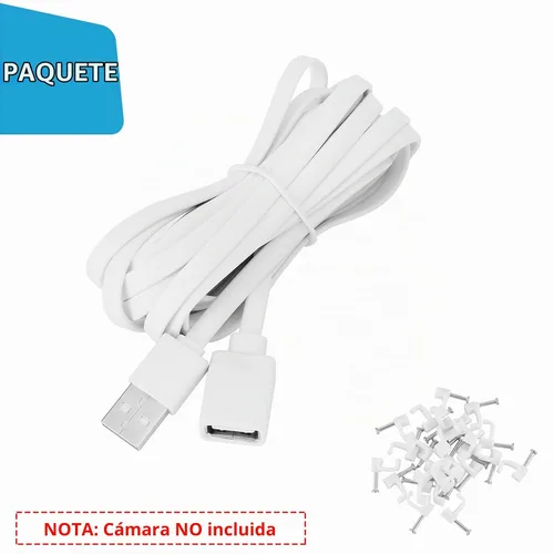Vista 7 de UYODM Cable de extensión USB de 20 pies compatible con WYZE Cam V3/V4/V2, Wyze Cam OG, Pan V3/V3 Pro/V2, cable de carga impermeable IPX7 que