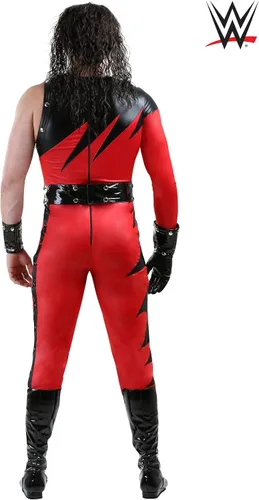Vista 5 de Mens Deluxe WWE Kane Costume Jumpsuit