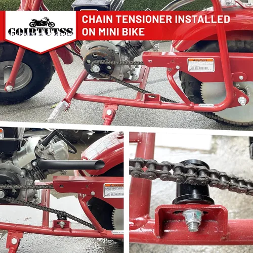 Vista 6 de Tensor de Cadena de Bicicleta Mini de 8 mm con Rodillo de 1-3/4" adecuado para Coleman CT100U CC100X, Baja Doodlebug DB30, Motovox MBX10/MBX11
