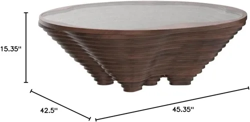 Vista 2 de by Papella Design, Mesas de centro de nogal natural Veener para sala de estar, mesa rústica, mesa de centro para sala, mesa central, mesa