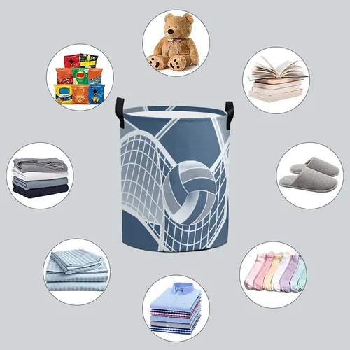 Vista 6 de Cesta de baloncesto personalizada con nombre y texto, impermeable, para dormitorio, sala de estar, cesta de almacenamiento
