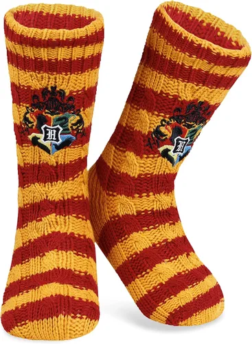 Vista 8 de Harry Potter Regalos para mujeres y adolescentes, calcetines pantuflas, talla 4-9, calcetines antideslizantes con forro polar, suaves, cálidos