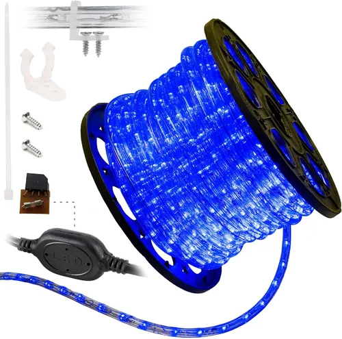 Vista 37 de Cuerda de luces LED de 10 pies, permanente, impermeable, conectable, flexible, con tubo de PVC transparente, certificado ETL, iluminación festiva