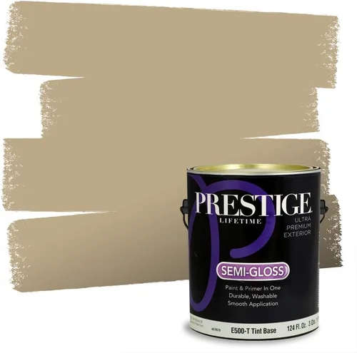 Vista 14 de PRESTIGE Pinturas de pintura exterior e imprimación en uno, 1 galón, plano, combinación comparable de Benjamin Moore* Manzanilla*