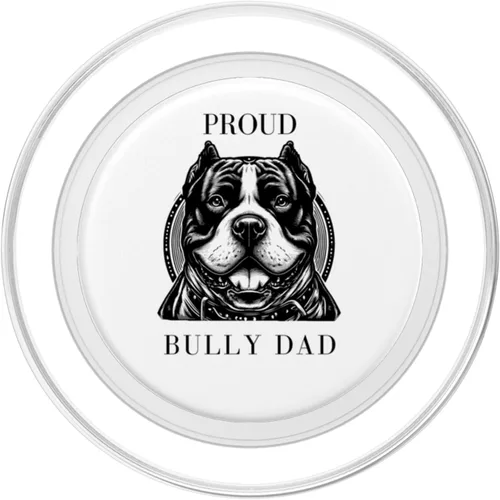 Vista 2 de Bully Dad American Bully XL Pitbull Terrier Dog Support PopSockets MagSafe PopGrip para iPhone