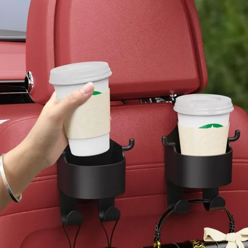 Vista 3 de Gancho multifuncional para asiento de coche y portavasos para asiento trasero, 3 en 1, tipo A 4 piezas