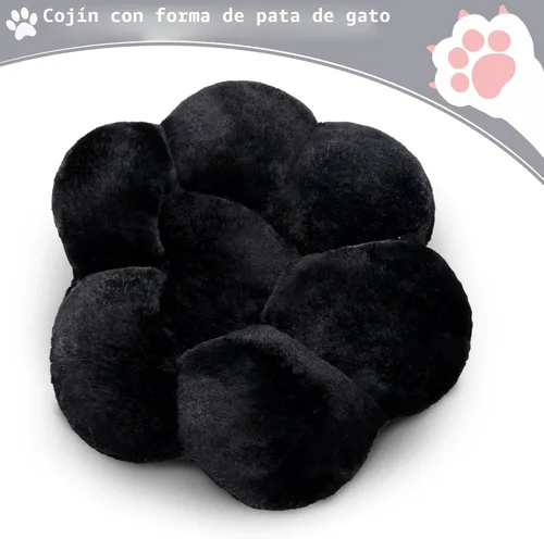 Vista 5 de DOBUONO Cojín Kawaii de pata de gato, cojín para silla de oficina, cómodo cojín de felpa para silla de juegos, cojín de asiento Kawaii para niña