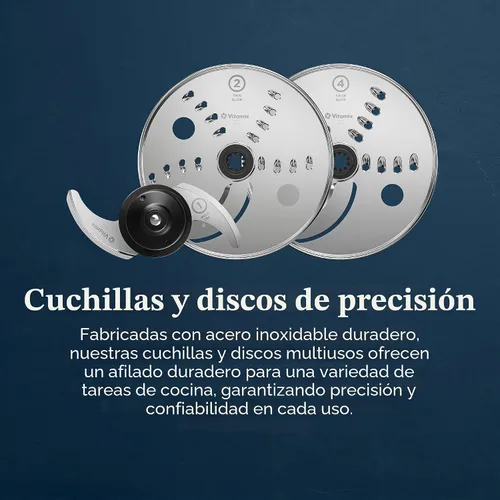 Vista 5 de Vitamix Ascent X2 SmartPrep - Sistema de cocina, licuadora de grado profesional, cuchillas de acero inoxidable, accesorio para procesador de Negro