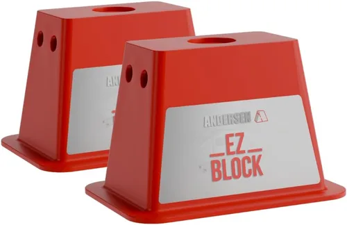 Vista 7 de Andersen Hitches EZ - Bloque de gato rectangular funciona con clavijas de tijera, Rojo