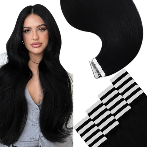 Vista 106 de YoungSee Extensiones de Cabello Humano con Cinta Balayage Extensiones de Cabello con Cinta Marrón Oscuro Extensiones de Cabello con Cinta Ombre