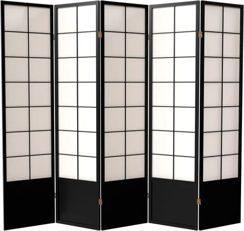 Vista 20 de Red Lantern Pantalla Zen Shoji de 5.9 ft de altura - Miel - 5 paneles