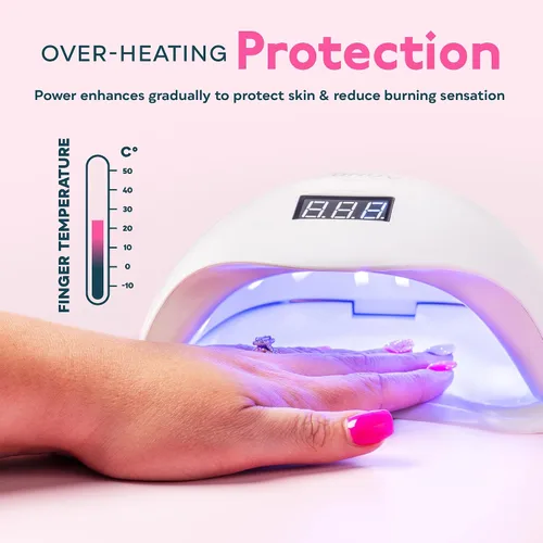Vista 6 de Sunuv 36 W LED UV lámpara secadora de uñas para uñas de gel, Manicura/Pedicura con 10s/30s/60s/99S temporizador y bandeja inferior y pantalla LCD