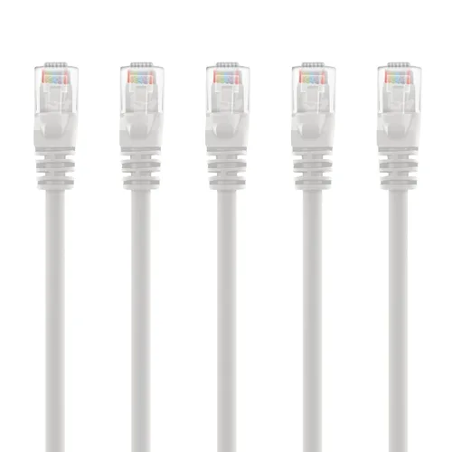 Vista 40 de GEARit Cables de conexión Cat6 de 1 pie negro (paquete de 5) Cables de conexión Cat 6 de 1 pie, cable de conexión negro/Ethernet, 10Gbps 550MHz