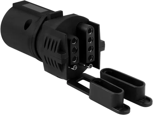 Vista 6 de Enchufe de remolque de 7 pines con sello impermeable Adaptador de reemplazo de cableado de remolque de 7 puntas Conector lateral de remolque redondo