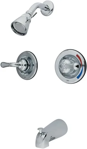 Vista 5 de Kingston Brass KB672 Magellan - Grifo para bañera y ducha, alcance de boquilla de 5 pulgadas