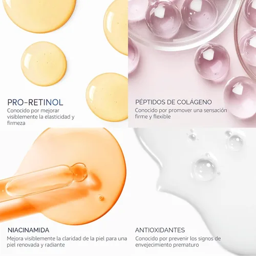 Vista 7 de Dove Suero Crema Pro-Retinol + Reafirmante para Elasticidad y Firmeza, con Péptidos de Colágeno, Niacinamida y Antioxidantes, Loción, 8 oz