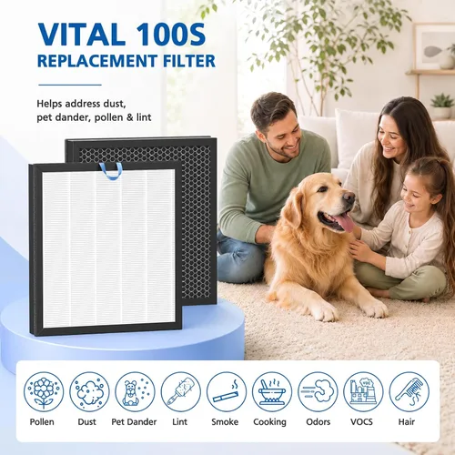 Vista 7 de Vital 100S - Filtro de repuesto para purificador de aire LEVOIT Vital Blanco