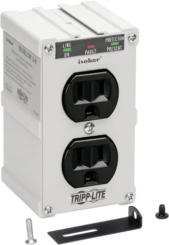 Vista 3 de Tripp lite Isobar Barra protectora con salida de 8 contactos contra sobretensiones, con cable de 25 pies, enchufe de ángulo recto para diagnóstico