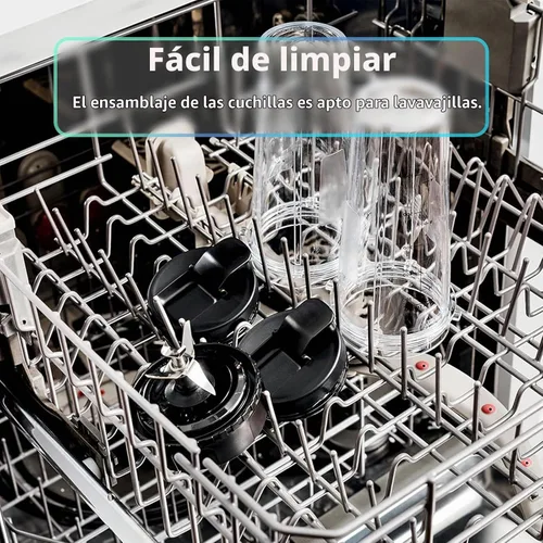 Vista 8 de Piezas de repuesto para licuadora de 6 aletas compatibles con licuadora Ninja, cuchilla para Ninja BL660 BL660C BL663 BL663CO BL770 BL770A BL770W