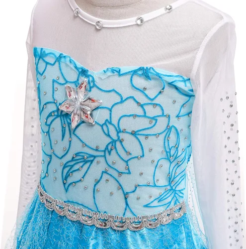 Vista 6 de BanKids - Disfraz de vestido de princesa para cumpleaños, Halloween y cosplay para niñas de 3 a 12 años