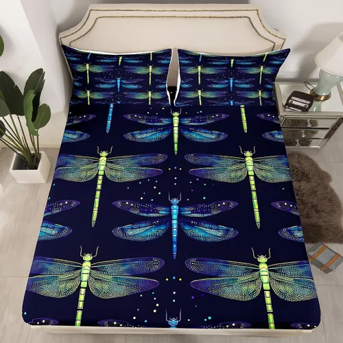 Vista 10 de Sábana bajera ajustable de tamaño individual para niños, diseño de animales marinos náuticos, juego de ropa de cama coral bajo el mar, juego de ropa