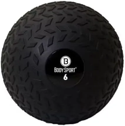Vista 6 de Body Sport Slam Ball con superficie de banda de rodadura, versátil, entrenamiento de entrenamiento, fortalecimiento de fuerza, mejora la masa