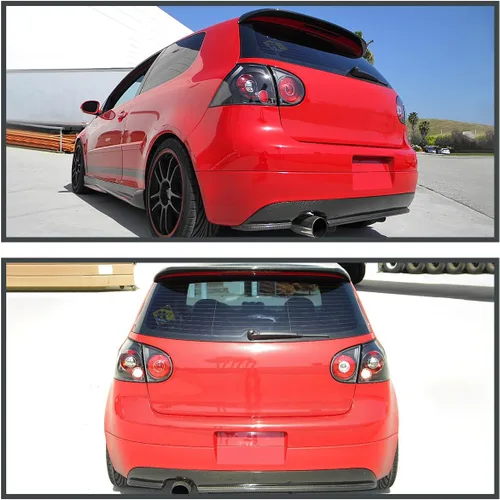 Vista 2 de SPEC-D TUNING JDM - Luces traseras negras compatibles con Volkswagen Golf MK5 GTI Rabbit R32 2006-2009, conjunto de par izquierdo + derecho