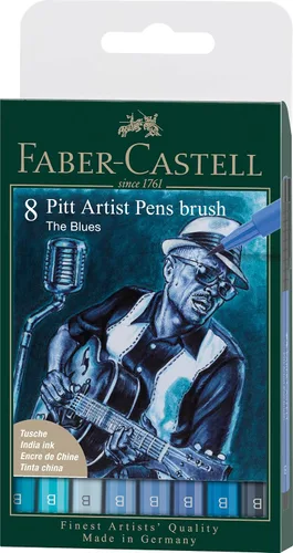 Vista 7 de Faber-Castell Art & Graphic Pitt Artist Pen Brush India Ink Pen, multicolor, caja de estudio de 60 unidades, para arte, manualidades, dibujo