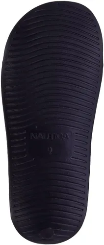Vista 5 de Nautica Mens Shower Sandals Open Toe Soft Slide House Slipper for Indoor Outdoor-Bretton