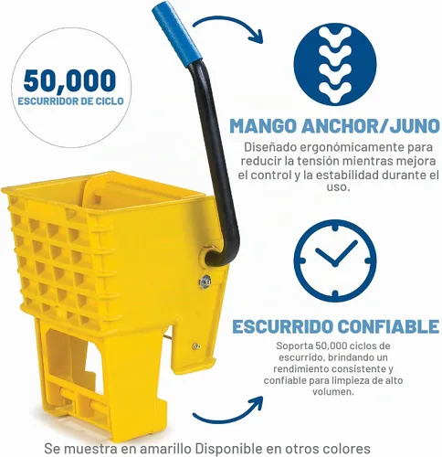 Vista 3 de Carlisle FoodService Products Cubo de trapeador de 26 cuartos de galón con Azul