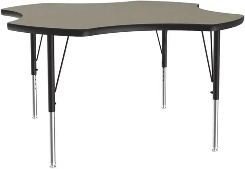 Vista 17 de Correll - Mesa rectangular de actividades para el aula de 24 x 36 pulgadas, altura ajustable (19-29 pulgadas), parte superior de nogal colonial