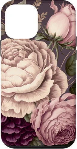 Vista 16 de Elegant Blush Pink & Purple Vintage Floral Rose & Peony Case for iPhone 17