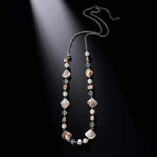 Vista 5 de Pearl & Club - Collar largo con cuentas para mujer