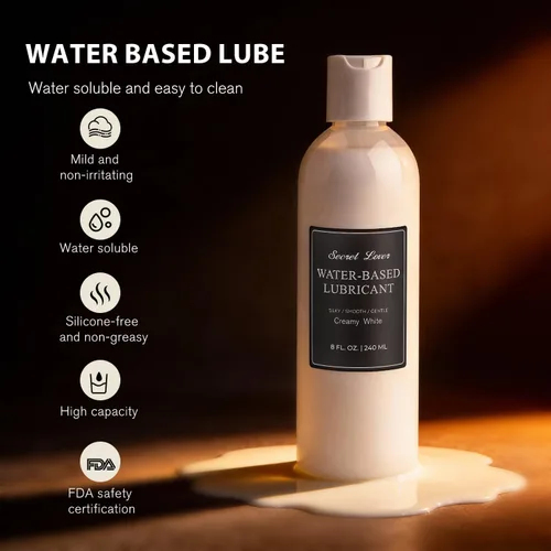 Vista 2 de Secret Lover Lubricante de Semen Sintético a Base de Agua, Lubricante Personal Suave de Larga Duración Espeso y Cremoso para Mujeres y Hombres