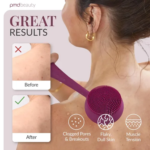 Vista 4 de PMD Beauty Clean Body - Elecrtic Smart Cleansing Device with Silicone Brush & Three Interchangeable Attachments to Cleanse, Exfoliate, & Massage Body