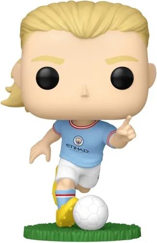 Vista 2 de Funko Pop! Football: Erling Haaland - Manchester City FC - Figura de vinilo coleccionable - Idea de regalo - Producto oficial - para niños y adultos