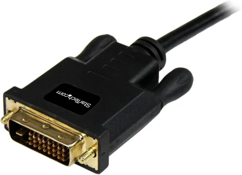 Vista 2 de StarTech - Cable pasivo Mini DP a DVI-D de 3 pies, 1080p, negro (MDP2DVIMM3B) 0.9m, mDP or Thunderbolt 1/2 Mac/PC to DVI Monitor, Single-Link