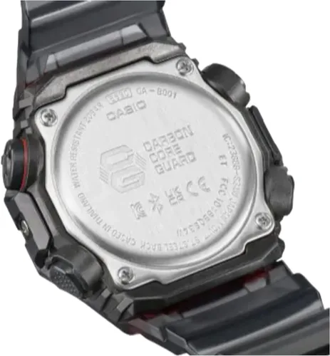 Vista 4 de Casio G-Shock GAB001G-1A - Reloj analógico digital para hombre, color negro transparente, claro negro, Toque