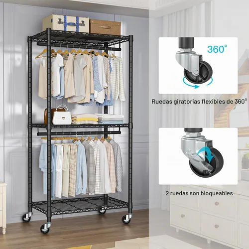 Vista 4 de FUTASSI Armario portátil para servicio pesado, 30 pulgadas de ancho x 14 pulgadas de profundidad x 76 pulgadas de alto, negro, acero al carbono